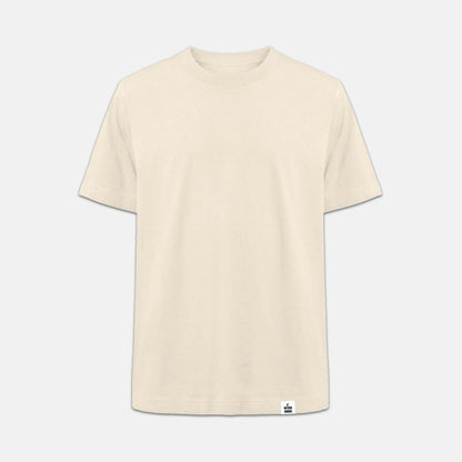 Nachhaltiges oversized Unisex T-Shirt von Natura Umbra in Natural Raw – Stanley/Stella Freestyler als Front Ghost-Mockup.